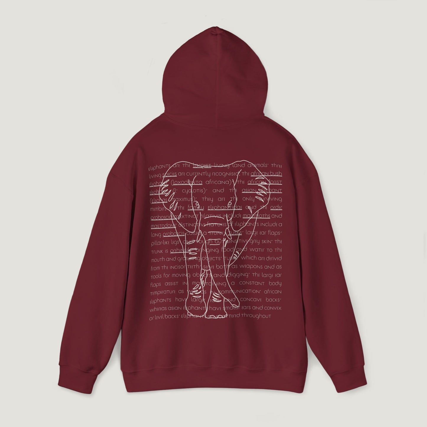 garnet elephant hoodie