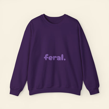 "feral" crewneck sweatshirt