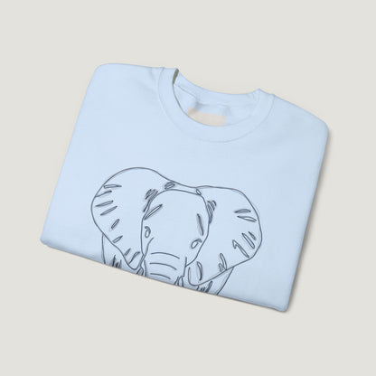 light blue elephant sweatshirt