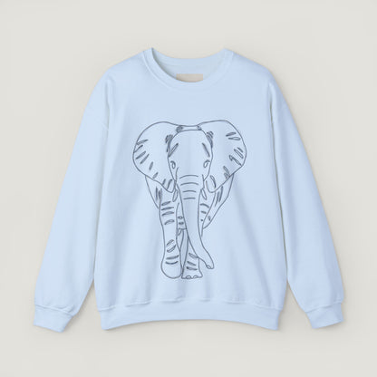 light blue elephant sweatshirt