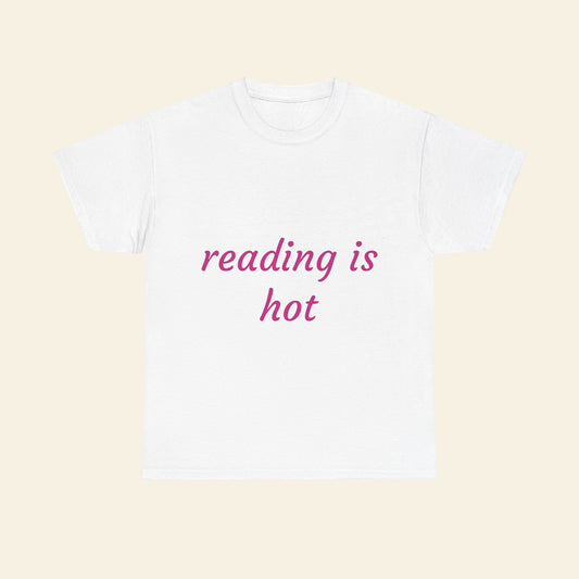 "reading is hot" graphic tee