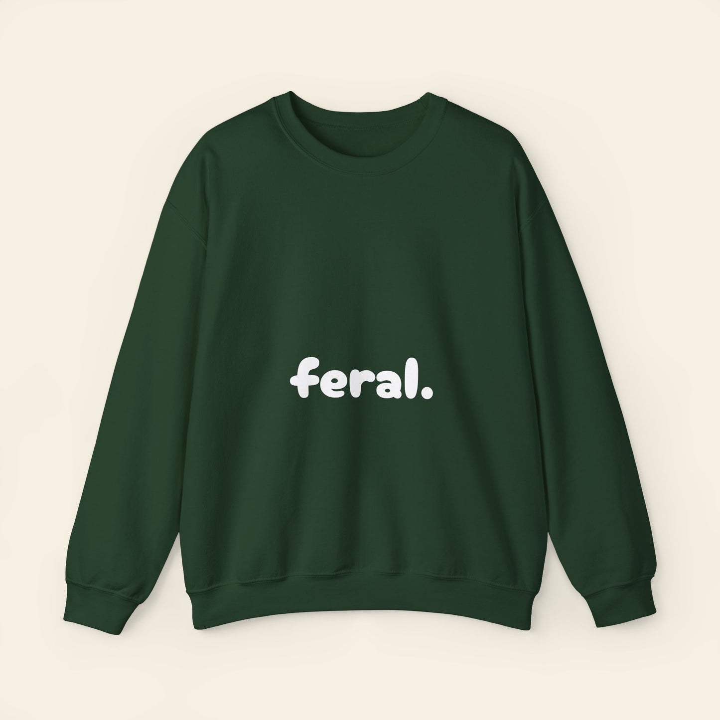 "feral" crewneck sweatshirt