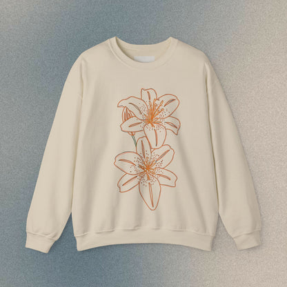 'lily' flower sweatshirt