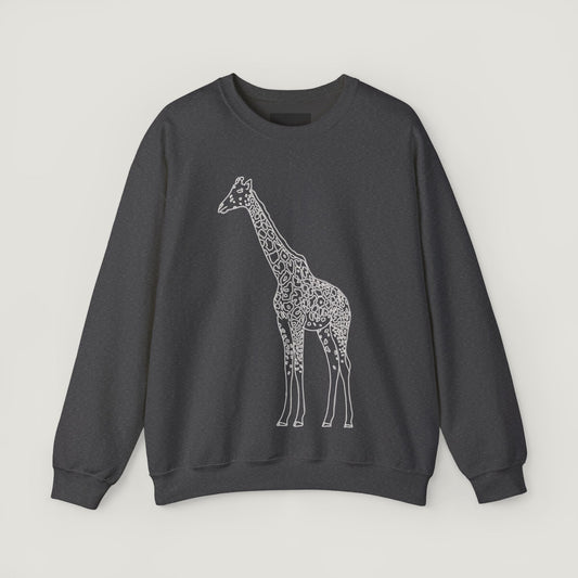 dark heather giraffe sweatshirt