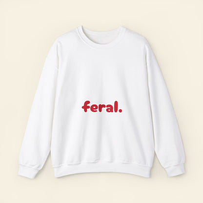 "feral" crewneck sweatshirt