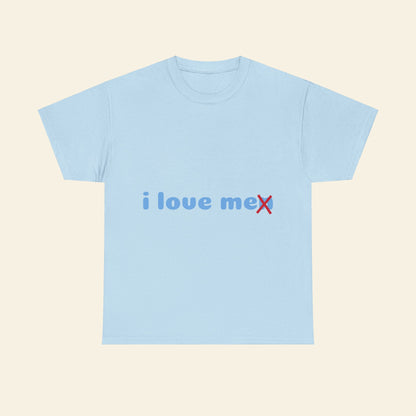 "i love me/n" graphic tee