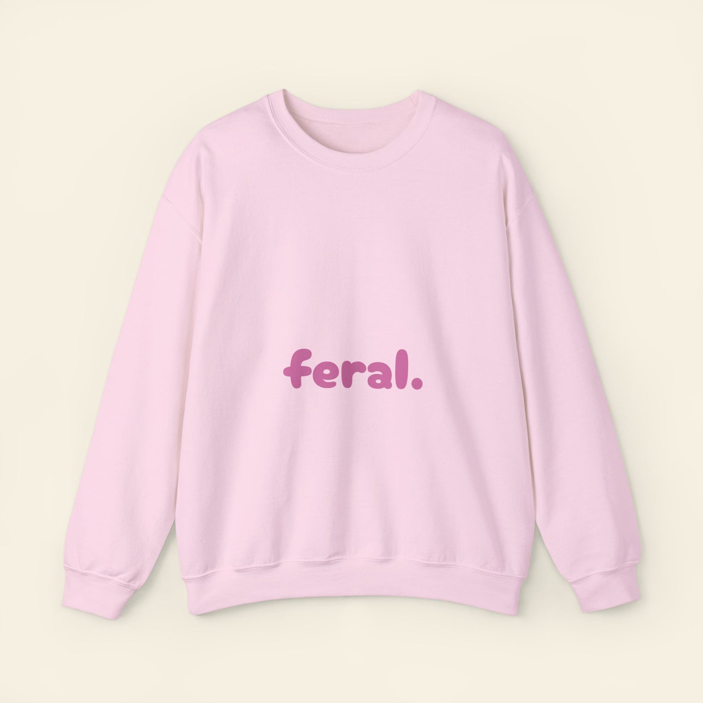 "feral" crewneck sweatshirt