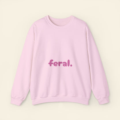 "feral" crewneck sweatshirt