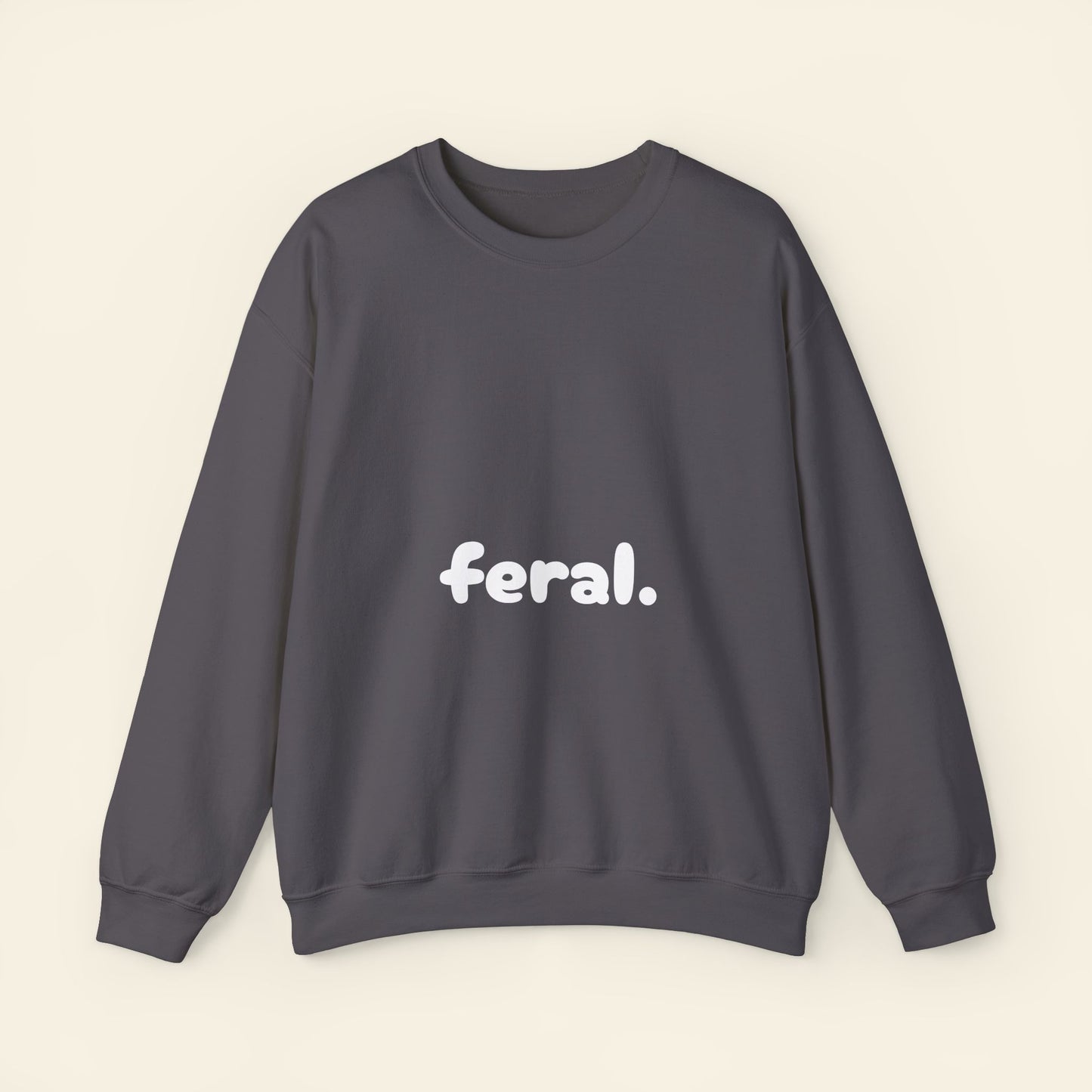 "feral" crewneck sweatshirt