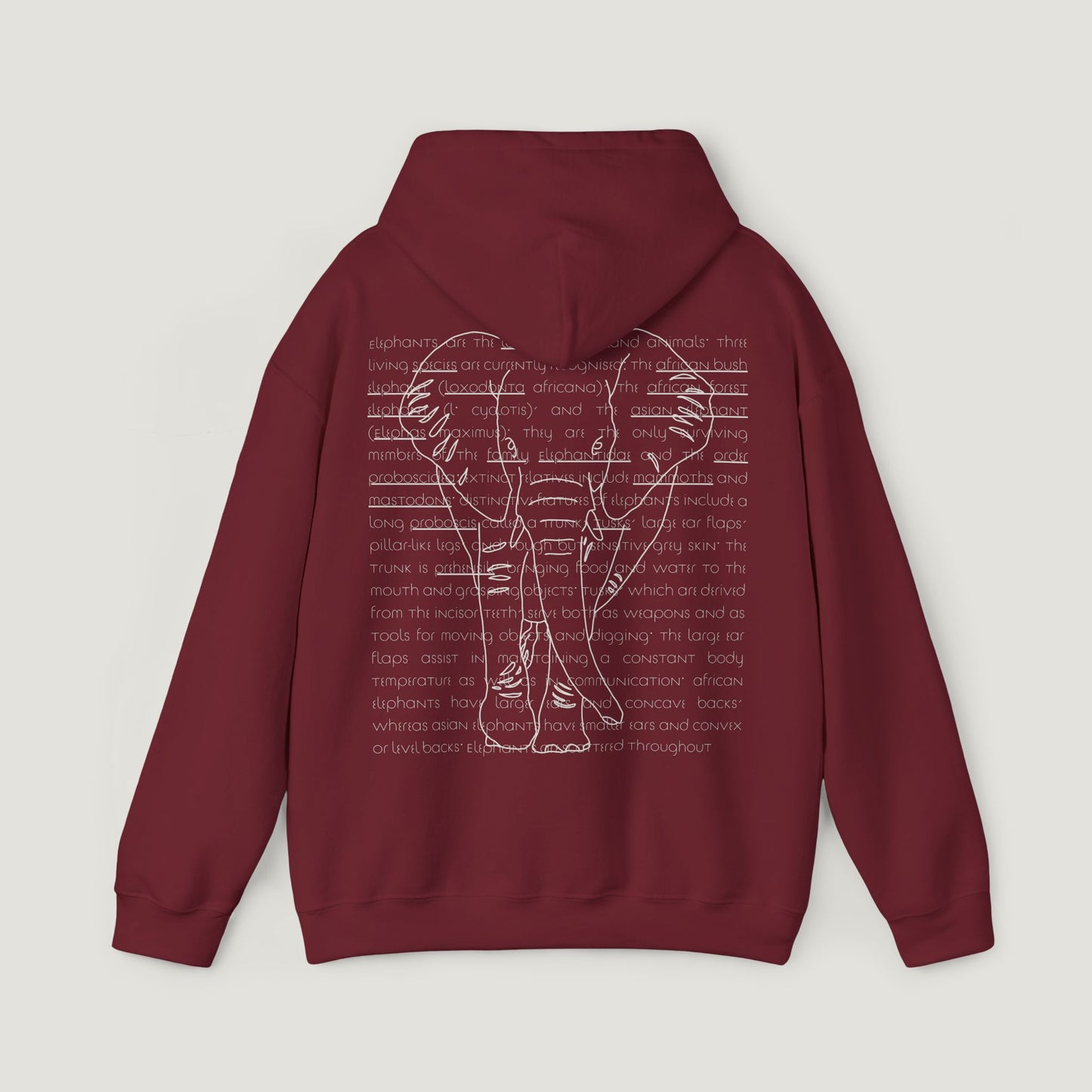 garnet elephant hoodie