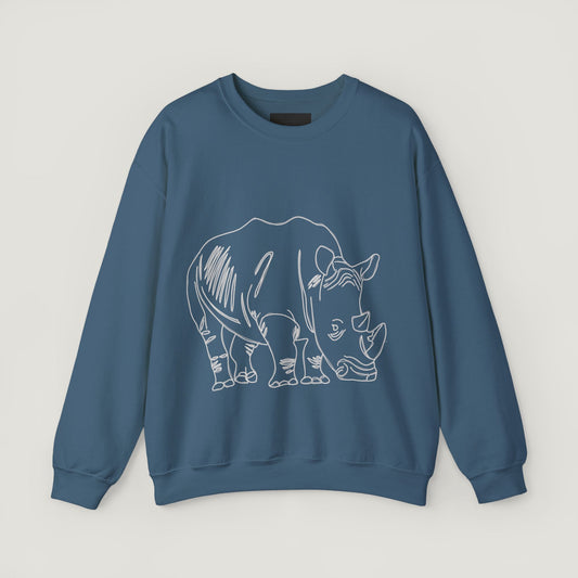 indigo blue rhino sweatshirt